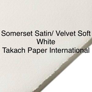 Somerset Book Printmaking Paper, White - 19x26, 115gsm (10 Pack)