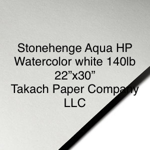 Stonehenge Aqua 140lb Cold Press Watercolor Paper 22x30 Sheet